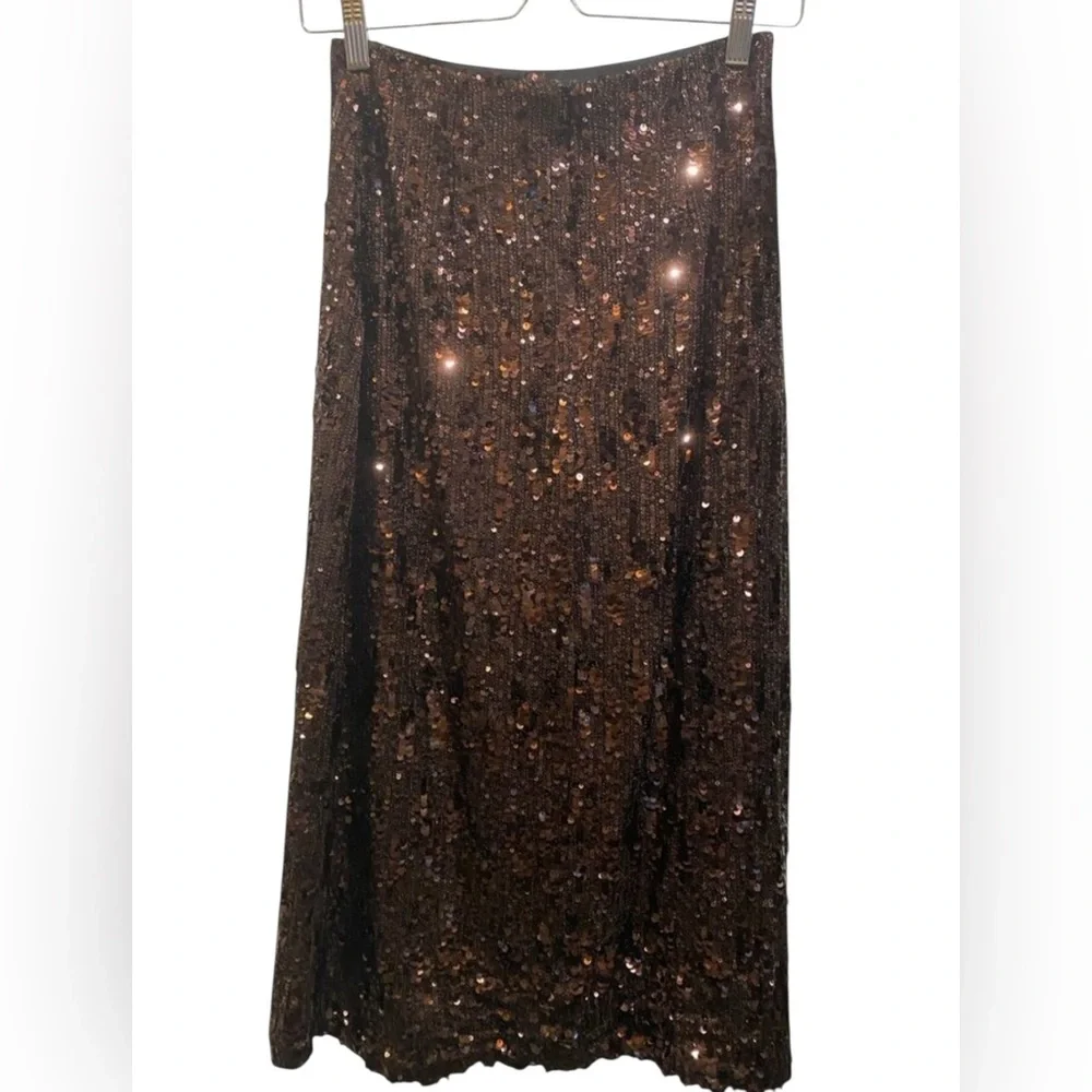 Vanessa Bruno Dirma Sequin Pencil Midi Skirt, Size FR 34=US 2